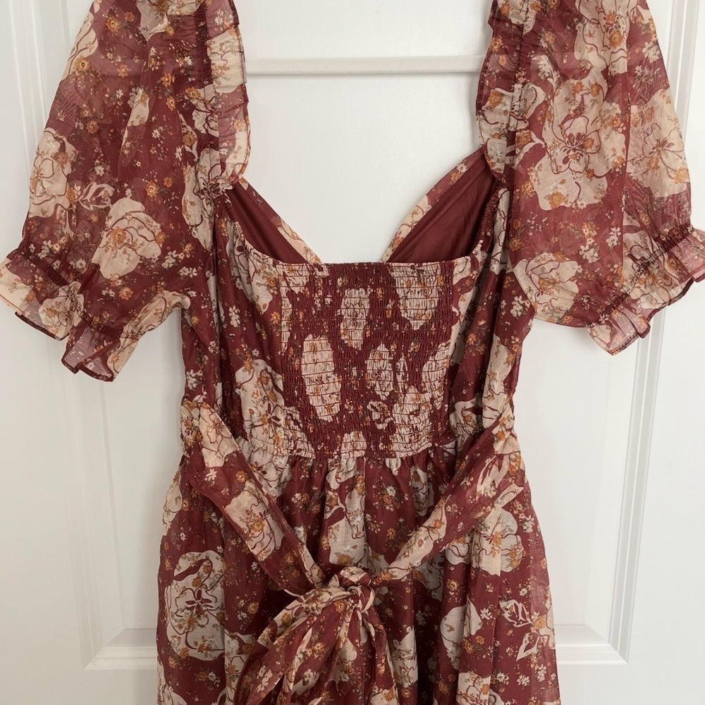 Altar'd State Burgundy Floral Maxi Dress - Picture 7 of 7